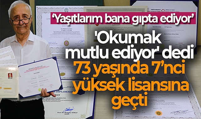 'OKUMAK MUTLU EDİYOR' DEDİ, 73 YAŞINDA 7'NCİ YÜKSEK LİSANSINA GEÇTİ