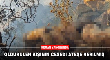 ÖLDÜRÜLEN KİŞİNİN CESEDİ ATEŞE VERİLMİŞ