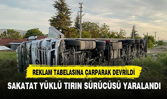 REKLAM TABELASINA ÇARPARAK DEVRİLDİ