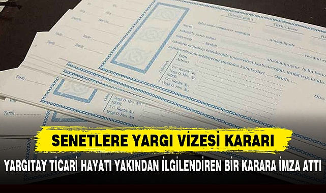 SENETLERE YARGI VİZESİ KARARI