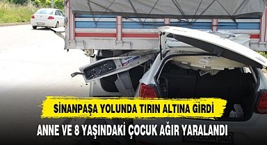 SİNANPAŞA YOLUNDA TIRIN ALTINA GİRDİ