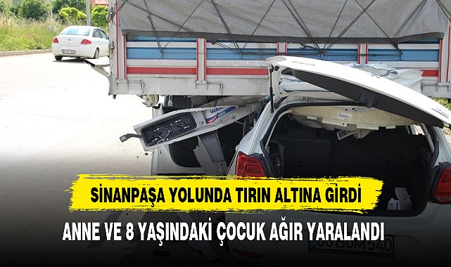 SİNANPAŞA YOLUNDA TIRIN ALTINA GİRDİ