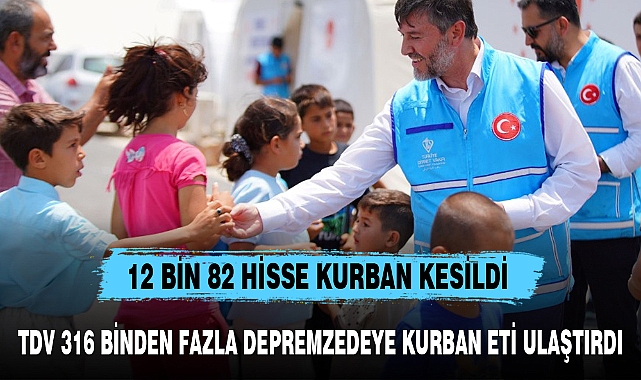 TDV 316 BİNDEN FAZLA DEPREMZEDEYE KURBAN ETİ ULAŞTIRDI