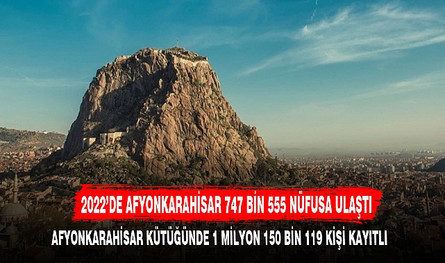 2022'DE AFYONKARAHİSAR 747 BİN 555 NÜFUSA ULAŞTI
