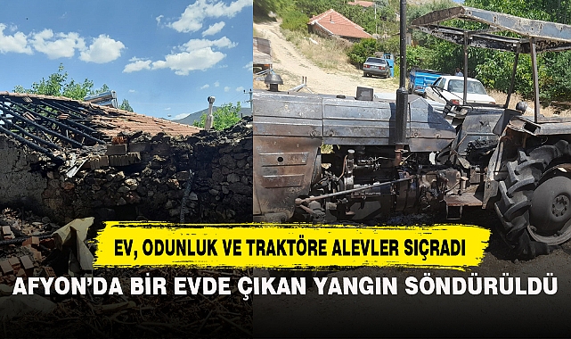 AFYON’DA BİR EVDE ÇIKAN YANGIN SÖNDÜRÜLDÜ