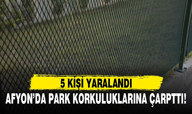 AFYON’DA PARK KORKULUKLARINA ÇARPTTI!