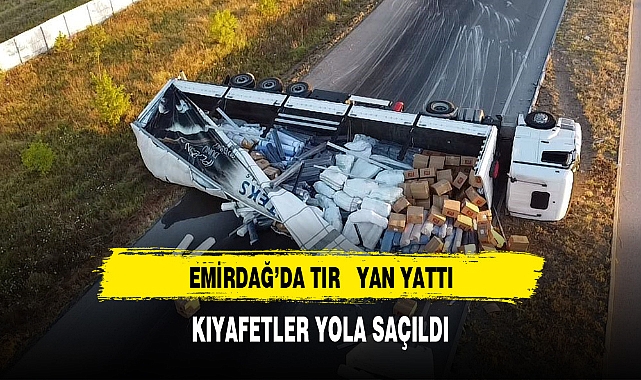 AFYON'DA  TIR YAN YATTI YOL KAPANDI