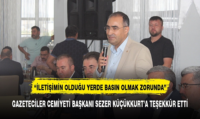 AFYON GAZETECİLER CEMİYETİ BAŞKANINA TEŞEKKÜR ETTİ