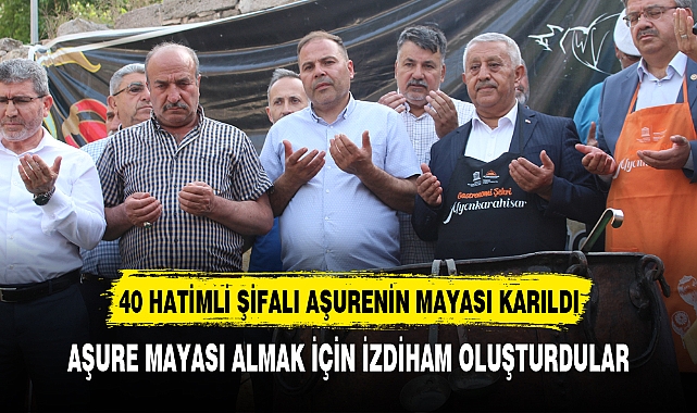 AŞURE MAYASI ALMAK İÇİN İZDİHAM OLUŞTURDULAR