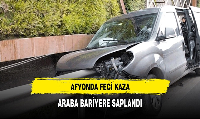 Bariyerlere çarpan otomobilde 2 kişi yaralandı