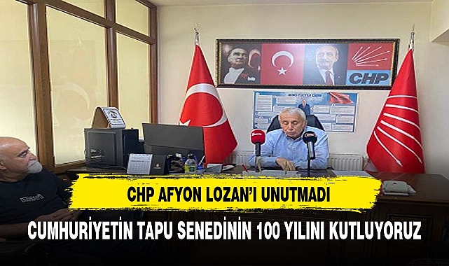 CUMHURİYETİN TAPU SENEDİNİN 100. YILINI KUTLUYORUZ