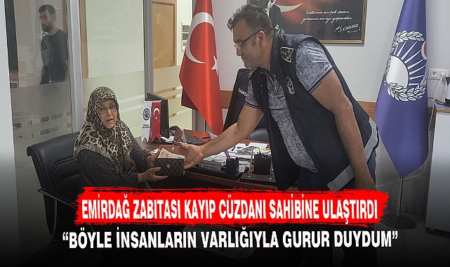 EMİRDAĞ ZABITASI KAYIP CÜZDANI SAHİBİNE ULAŞTIRDI