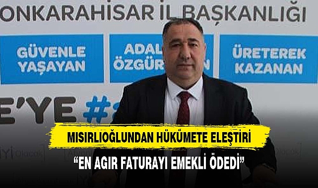 EN AĞIR FATURA EMEKLİYE KESİLDİ"