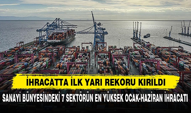 İHRACATTA İLK YARI REKORU KIRILDI