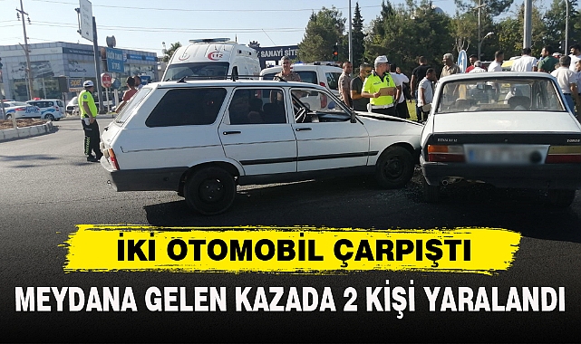 İKİ OTOMOBİL ÇARPIŞTI