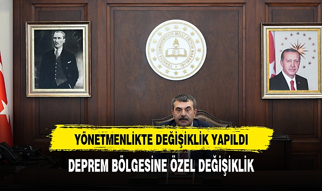 MİLLİ EĞİTİM BAKANLIĞINDAN YÖNEMENLİK DEĞİŞİKLİĞİ