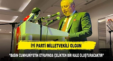 OLGUN GAZETECİLER CEMİYETİNİN YEMEĞİNDE KONUŞTU