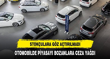 OTOMOBİL STOKÇULARINA CEZA YAĞDI