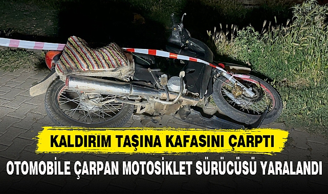 PARK HALİNDEKİ OTOMOBİLE ÇARPAN MOTOSİKLET SÜRÜCÜSÜ YARALANDI