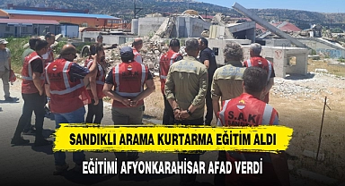 SANDIKLI ARAMA KURTARMA AFAD'DAN EĞİTİM ALDI