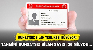 TAHMİNİ RUHSATSIZ SİLAH SAYISI 36 MİLYON...