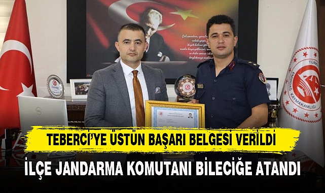 TEBERCİ’YE ÜSTÜN BAŞARI BELGESİ VERİLDİ