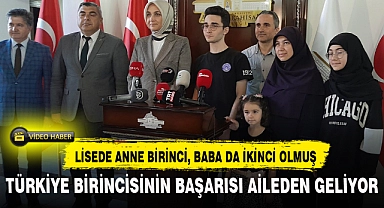 TÜRKİYE BİRİNCİSİNİN BAŞARISI AİLEDEN GELİYOR