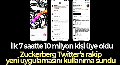 ZUCKERBERG, TWİTTER'A RAKİP YENİ UYGULAMASINI KULLANIMA SUNDU