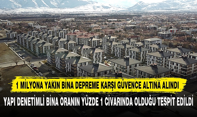1 MİLYONA YAKIN BİNA DEPREME KARŞI GÜVENCE ALTINA ALINDI