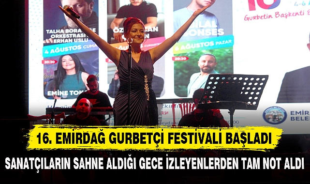 16. EMİRDAĞ GURBETÇİ FESTİVALİ BAŞLADI