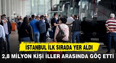 2,8 MİLYON KİŞİ İLLER ARASINDA GÖÇ ETTİ