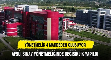 AFSÜ, SINAV YÖNETMELİĞİNDE DEĞİŞİKLİK YAPILDI