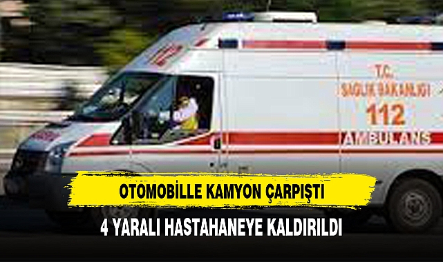 AFYON'DA OTOMOBİLLE KAMYON ÇARPIŞTI