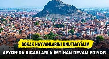 AFYON'DA SICAKLARLA İMTİHAN DEVAM EDİYOR