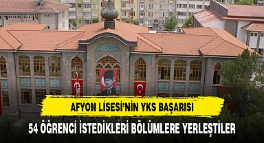 AFYON LİSESİ'NİN YKS BAŞARISI