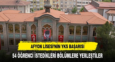 AFYON LİSESİ'NİN YKS BAŞARISI