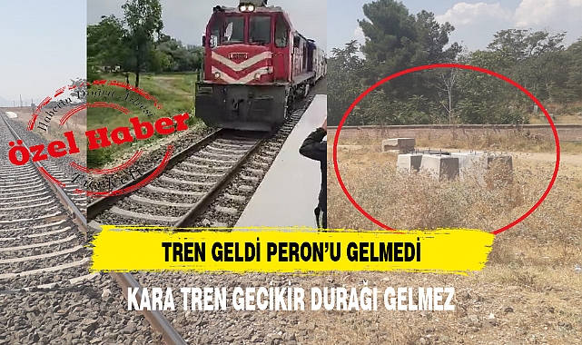 AFYON'UN O KÖYÜNE TREN GELDİ PERON'U GELMEDİ