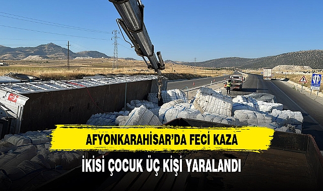 AFYONKARAHİSAR'DA FECİ KAZA YOL TRAFİĞE KAPANDI