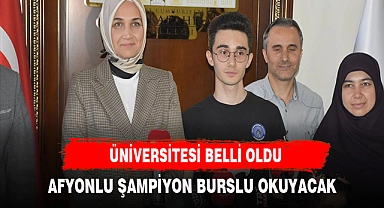AFYONLU YKS BİRİNCİSİNİN ÜNİVERSİTESİ BELLİ OLDU