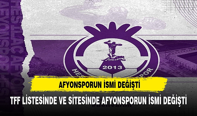 AFYONSPOR YENİ İSMİ İLE TÜRKİYE FUTBOL FEDERASYONU LİSTESİNDE