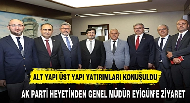 AK PARTİ HEYETİNDEN GENEL MÜDÜR EYİGÜN’E ZİYARET