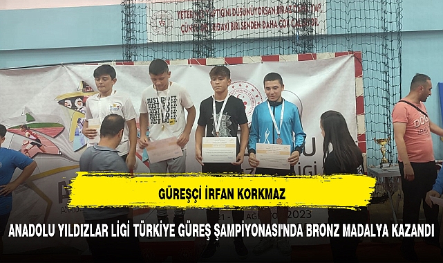 ANADOLU YILDIZLAR LİGİ TÜRKİYE GÜREŞ ŞAMPİYONASI'NDA BRONZ MADALYA KAZANDI