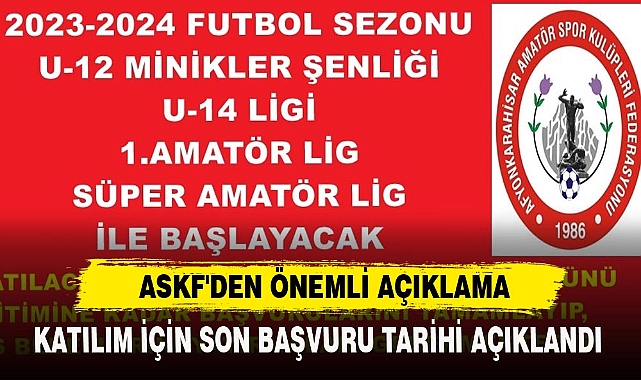 ASKF'DEN ÖNEMLİ AÇIKLAMA