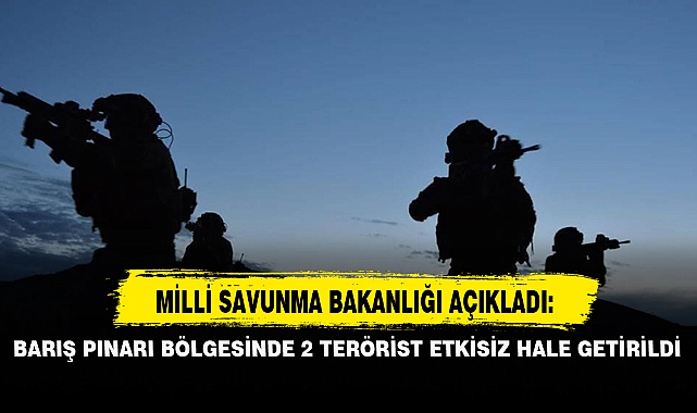 BARIŞ PINARI BÖLGESİNDE 2 TERÖRİST ETKİSİZ HALE GETİRİLDİ