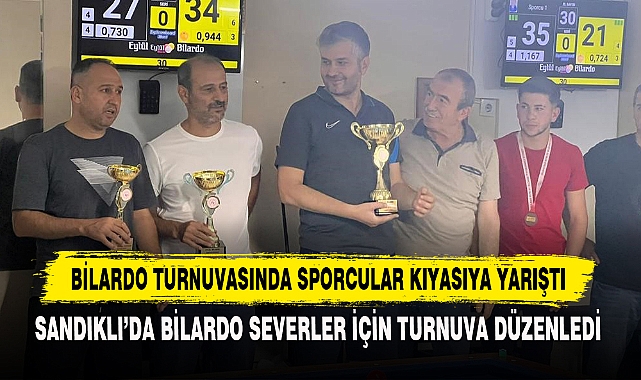 BİLARDO TURNUVASINDA SPORCULAR KIYASIYA YARIŞTI