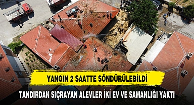 BOLVADİN'DE KORKUTAN  YANGIN SAMANLIK ALEV ALDI
