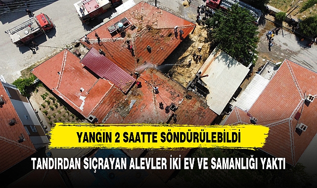 BOLVADİN'DE KORKUTAN YANGIN SAMANLIK ALEV ALDI