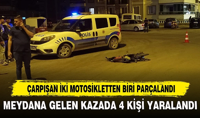 ÇARPIŞAN İKİ MOTOSİKLETTEN BİRİ PARÇALANDI