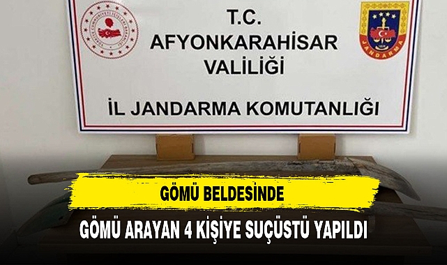 GÖMÜ BELDESİNDE GÖMÜ ARARKEN YAKALANDILAR