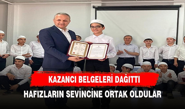 İL MÜFTÜSÜ KAZANCI HAFIZLARA BELGELERİNİ DAĞITTI